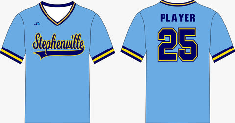 Custom Sublimated Baseball Fan Jersey (Powder Blue)